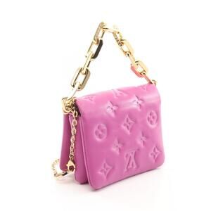 Louis Vuitton Coussin pink leather bag belt shoulder